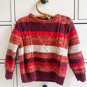 3T HANNA ANDERSSON Vintage Style Striped Sweater Multicolor